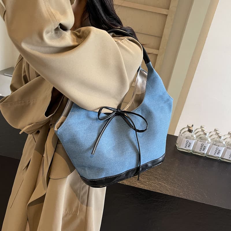 Korean Niche Canvas Tote Bag, 2024 New Commuter Fashion Handheld Bag, Versatile Shoulder Underarm Bag for Women