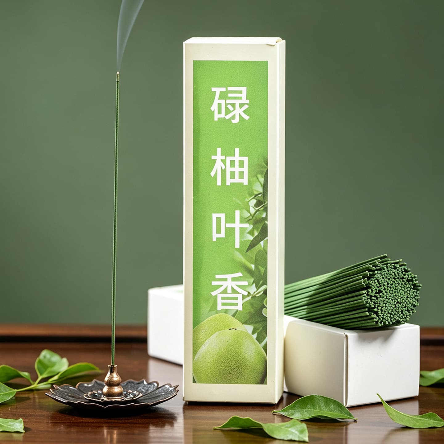 Natural ancient pomelo leaf scented gardenia deodorizing incense indoor point sandalwood long-lasting fragrance Chinese style aromatherapy deodorizing