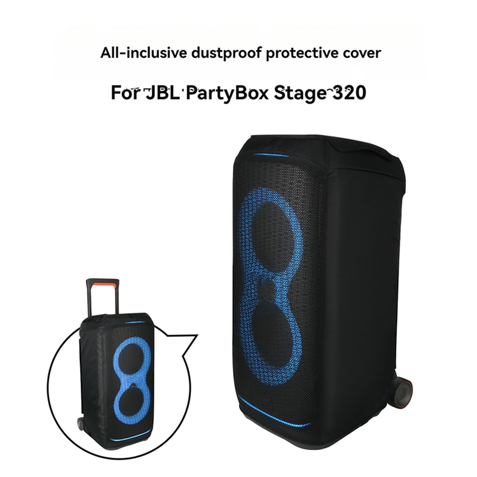 Suitable for JBL PartyBox Stage 320 speaker mesh removable protective cover outdoor audio dust cover