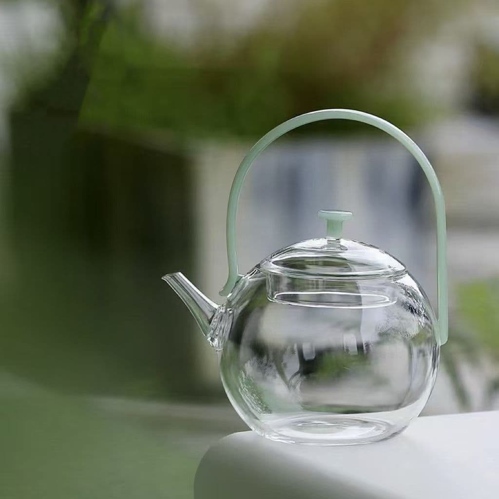 Glass Kettle for Stove-top Tea Boiling, High-Temperature Tea Brewer, Home Use Large Capacity High Borosilicate Glass Electric Stove Teapot