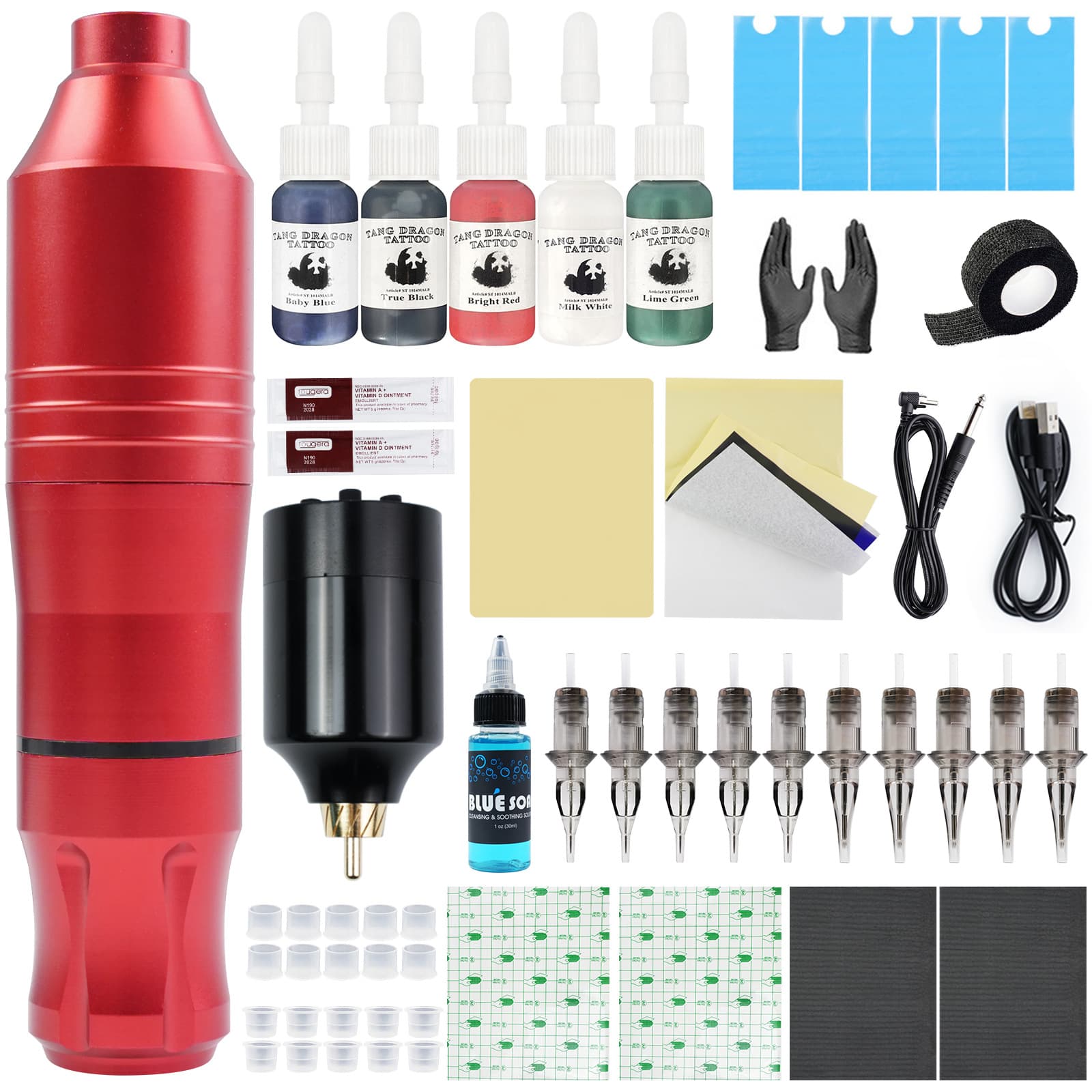 Wireless Motor Pen Set Full Set Tattoo Machine Line Shading Tattoo Pen Set Ouliang Tattoo Equipment Manufacturer