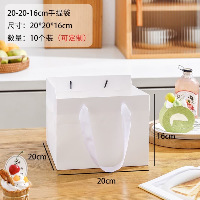 Baking 4-inch 6-inch 8-inch Window Birthday Cake Packaging Box Custom Handheld Mille Crepe Pastry Mousse Cake Box