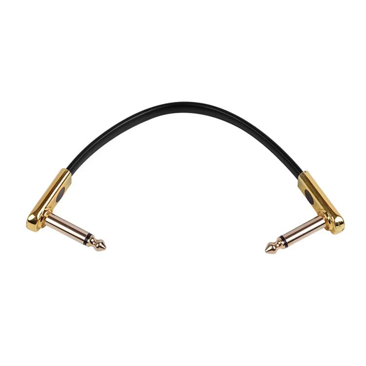 Factory Wholesale 6.35mm High-End Electric Guitar Instrument Cable Effects Audio Cable 90-Degree Gold-Plated Right Angle Coaxial Cable