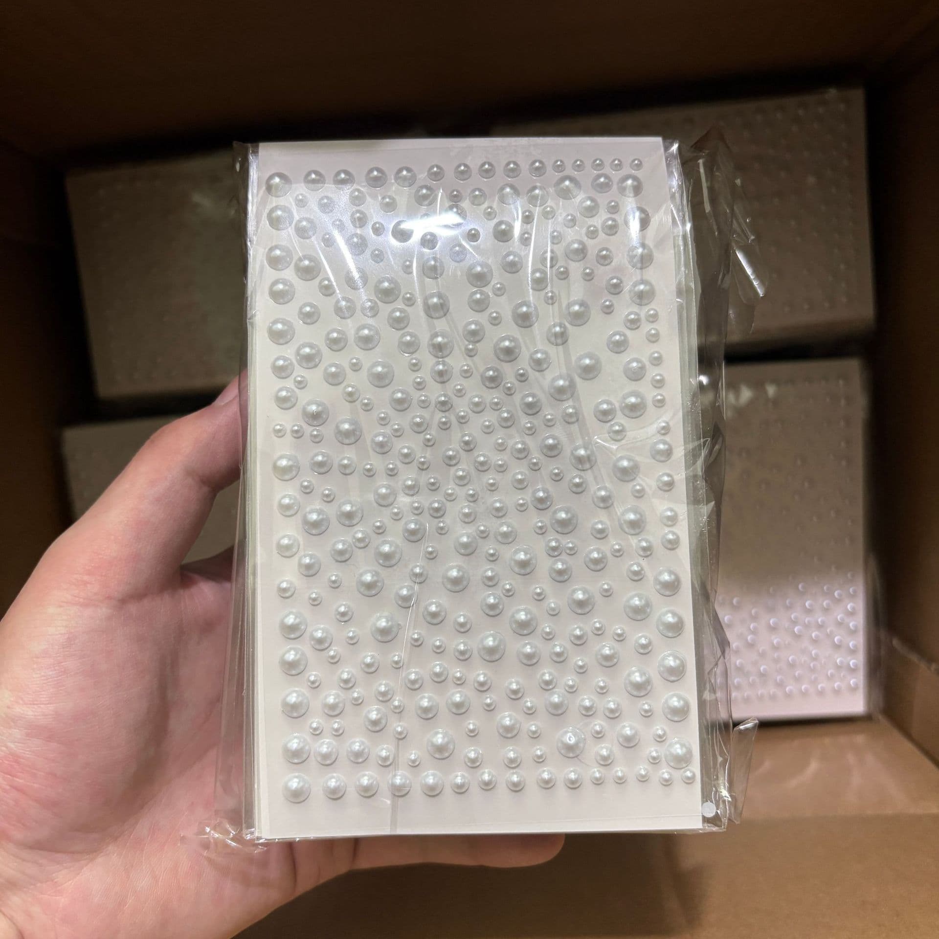 White Imitation Pearl Star Stickers with Adhesive Backing for Stage Makeup, Children's Performance Face Stickers with Pearls