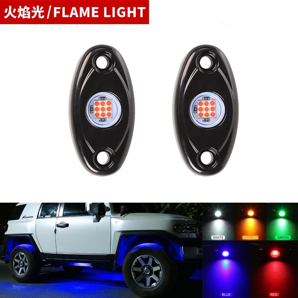 Cross-border Supply Car Chassis Light Aluminum Alloy Off-road Tank Grille Light LED Epoxy Chassis Modification Light
