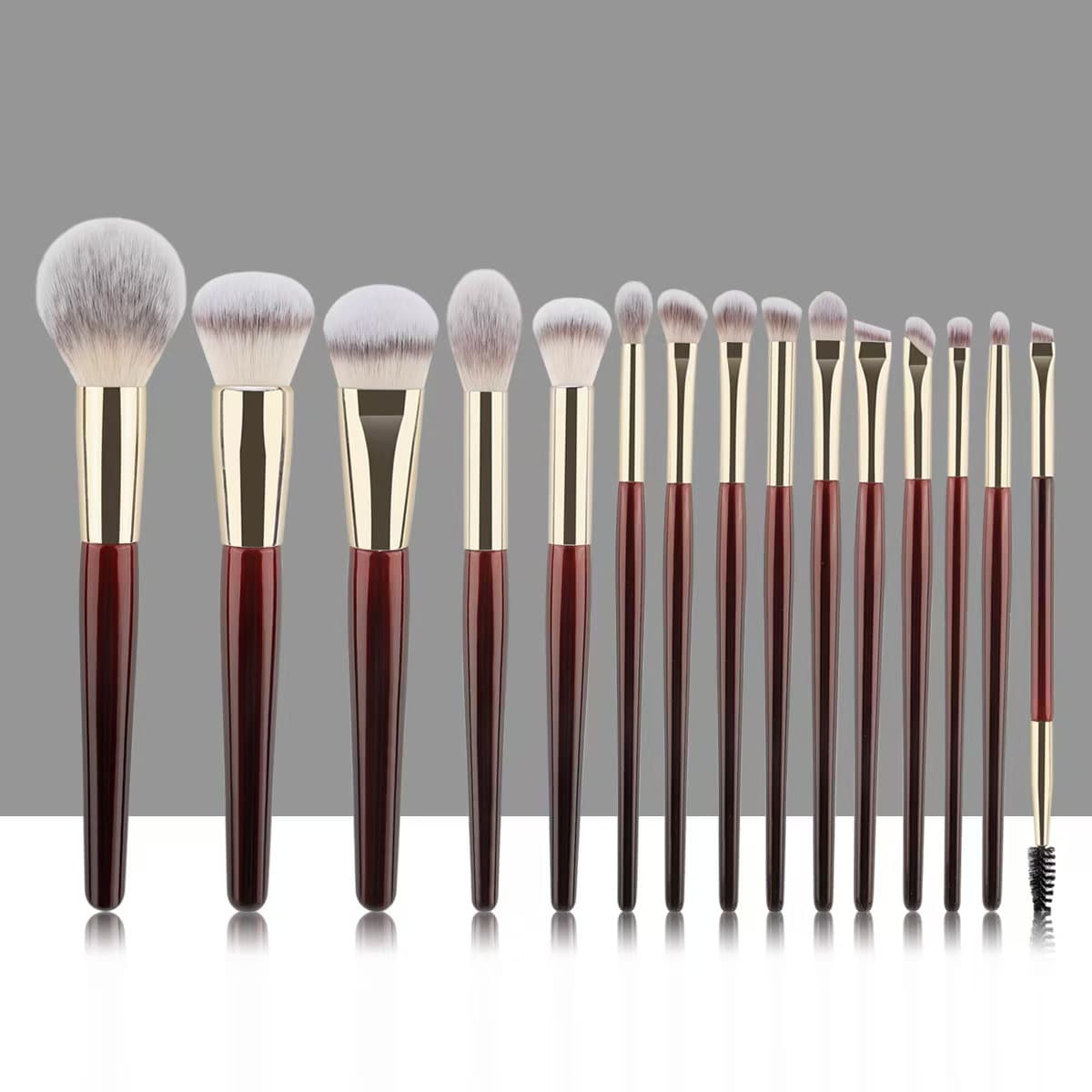 Cross-border popular 15-piece makeup brush set, multi-functional foundation brush, soft powder brush, eye shadow brush, beauty tool