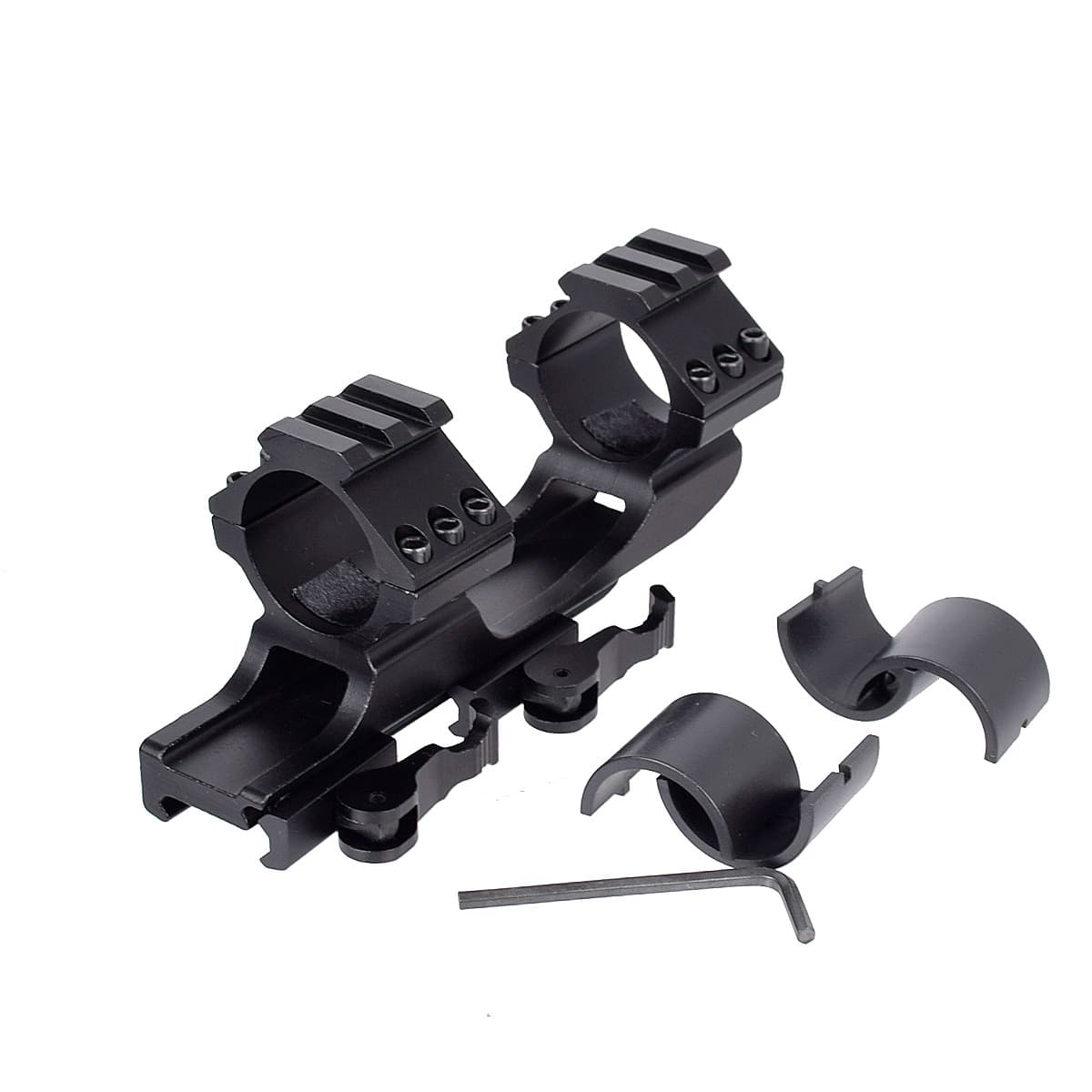 25.4/30mm new sight tube clamp with gasket one-piece quick release bracket aluminum alloy sight tube clamp with integrated rear extension