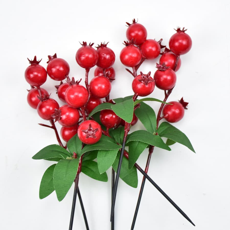 Artificial Pomegranate Branch Red Gradient Pomegranate Home Decoration Factory Wholesale Artificial Fruit Pomegranate Branch