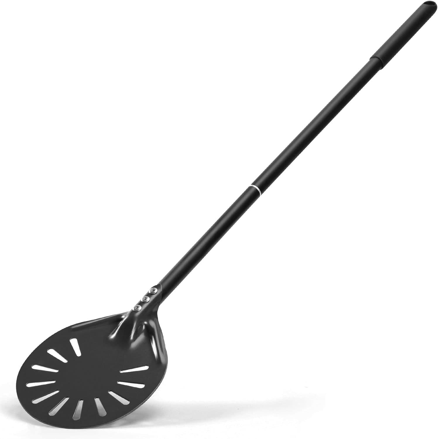 Amazon Hot Selling Pizza Peel Aluminum Extended Round Handle Perforated 6 Inch 7 Inch 8 Inch 9 Inch Thickened Anodized Pizza Peel