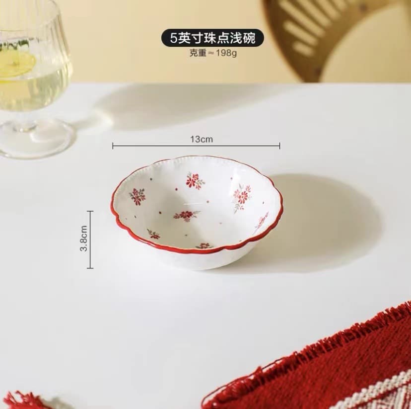 New Palace Double Ear Ceramic Tableware Set Dinner Plates Rice Bowls Creative Lace Baking Dishes Flat Plates Salad Bowls for Home