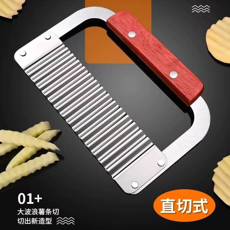 Wave-Shaped Pattern Potato Slicer Wavy Knife for Commercial Use, Cucumber Slicer, Fancy Potato Chip Cutter Tool
