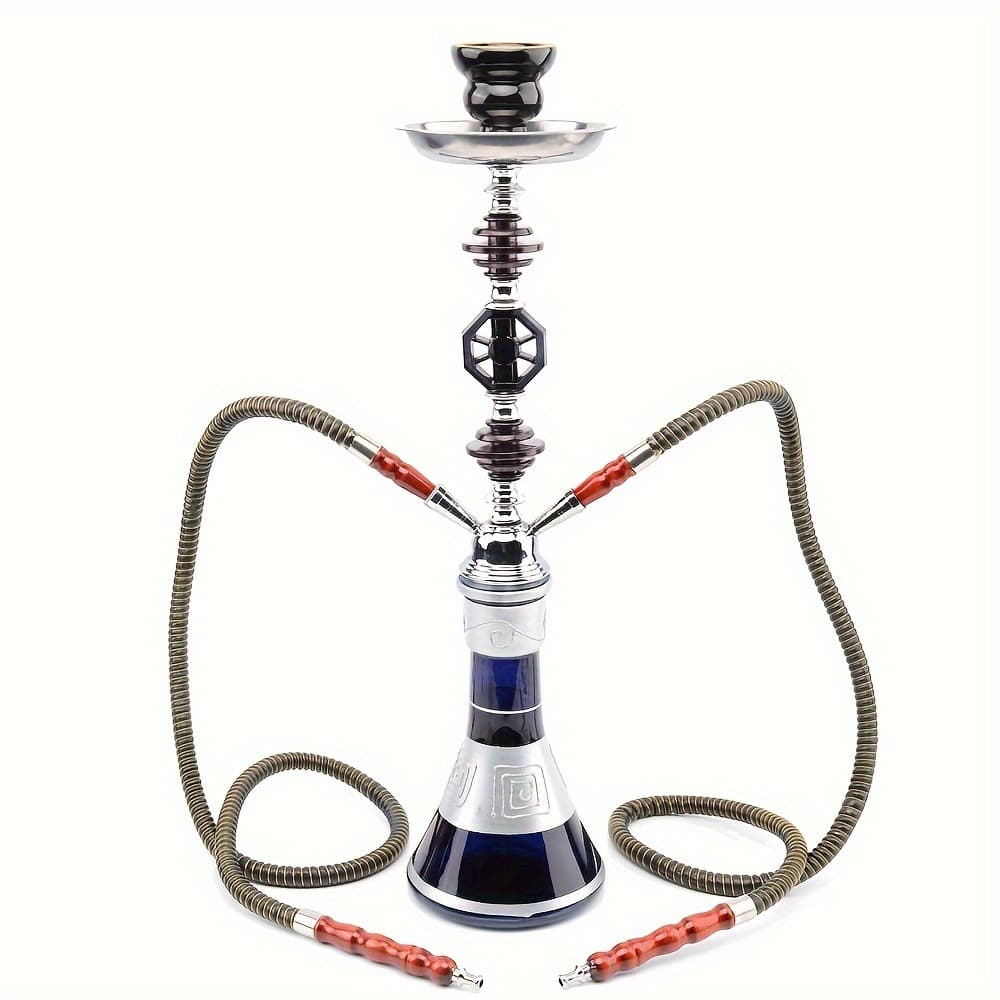 New Model Medium Arabic Hookah Full Set Glass Shisha Pipe for Bar KTV Use