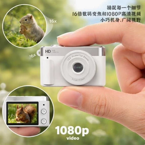 New S3 Camera Student Party Retro CCD Digital Camera Selfie Entry-Level Thumb Mini Small Camera