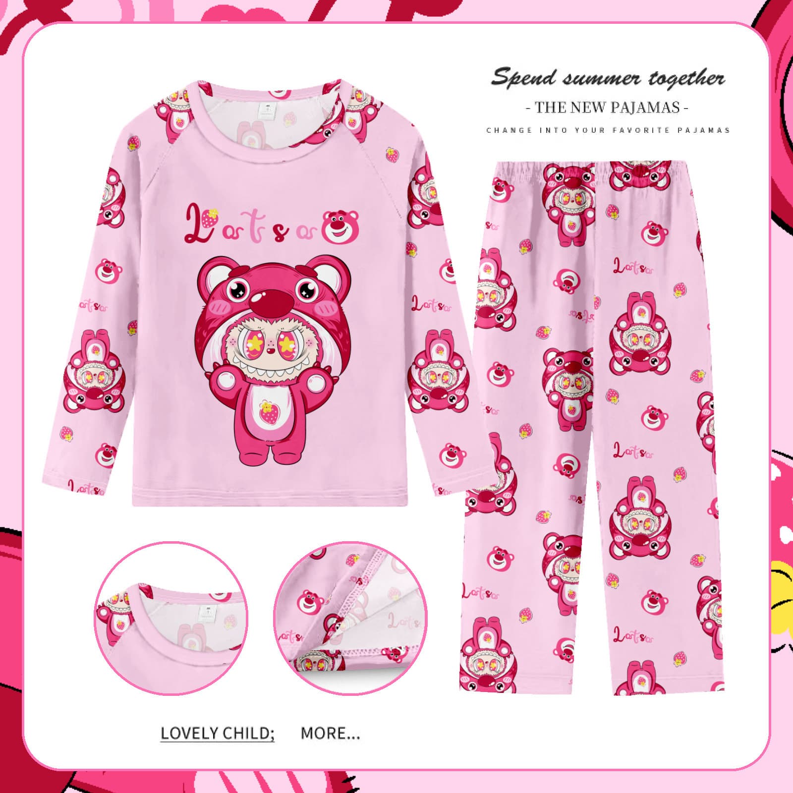Southeast Asian Girls' Pajamas, Children's Spring/Autumn Long-Sleeve Set, 2025 New Style, Girls' Homewear