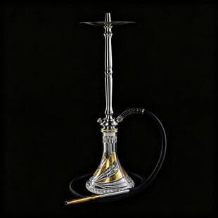Large Arabic Water Pipe European and American Stainless Steel Water Pipe 1-Hose HOOKAH FACTORY Wholesale