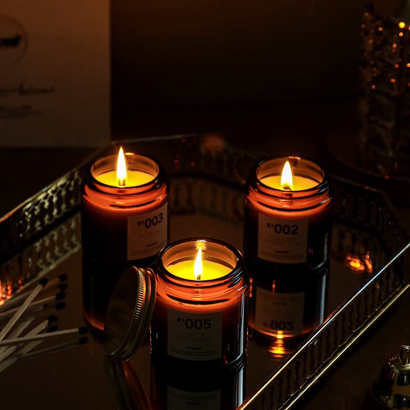 Aromatic Candle Creative Gift Souvenir Vintage Glass Cup Handmade Soy Wax Essential Oil Romantic Scented Candle Decoration