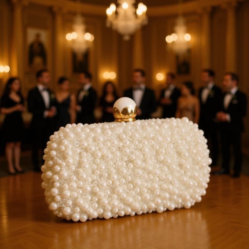 Cross-border new pearl dinner bag, high-end engagement clutch bag, cheongsam dress bag, elegant lady banquet bag