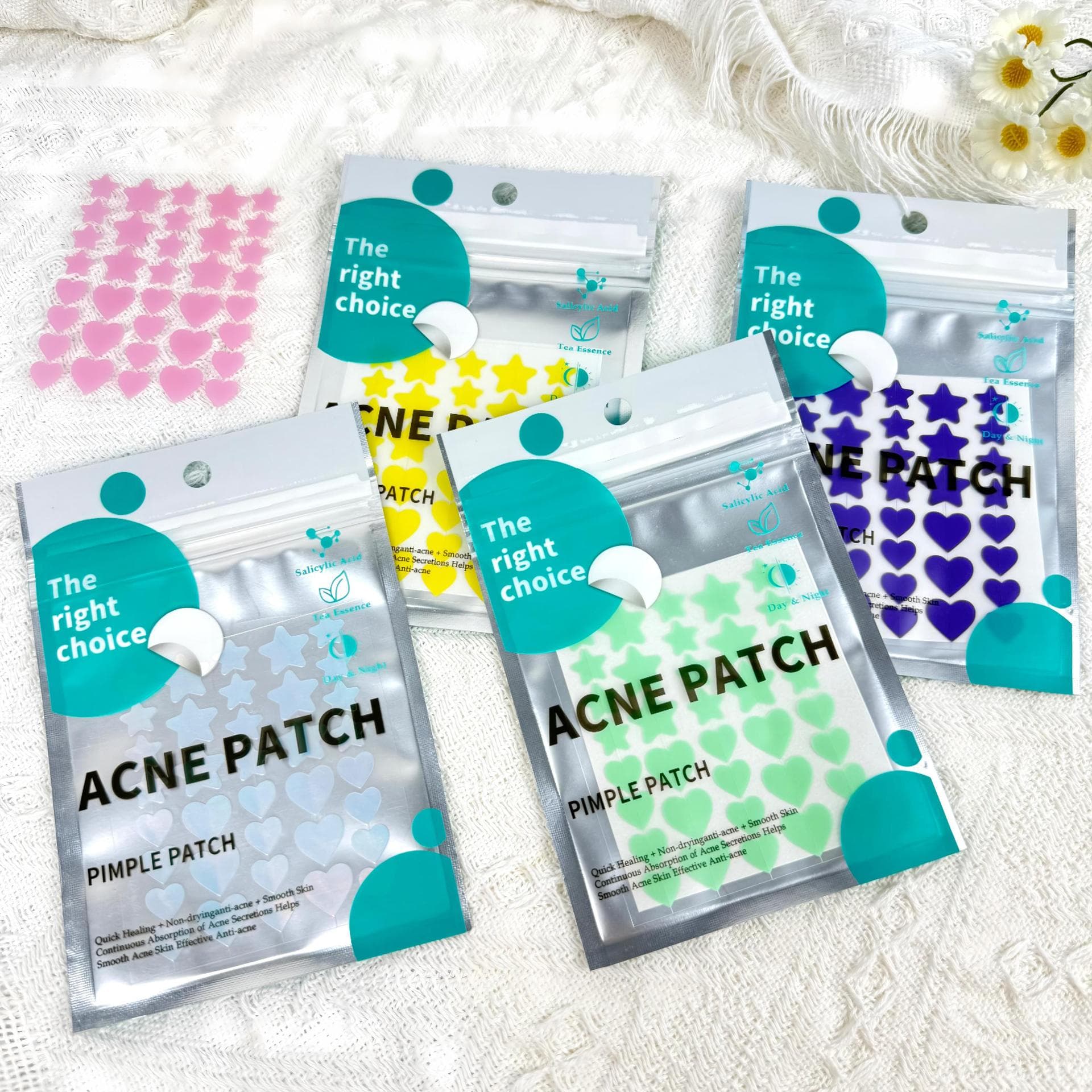Pimple Patch Heart Star Acne Patch Makeup-Applicable Pimple Absorbing Pus Cross-Border Hot Selling Acne Patch