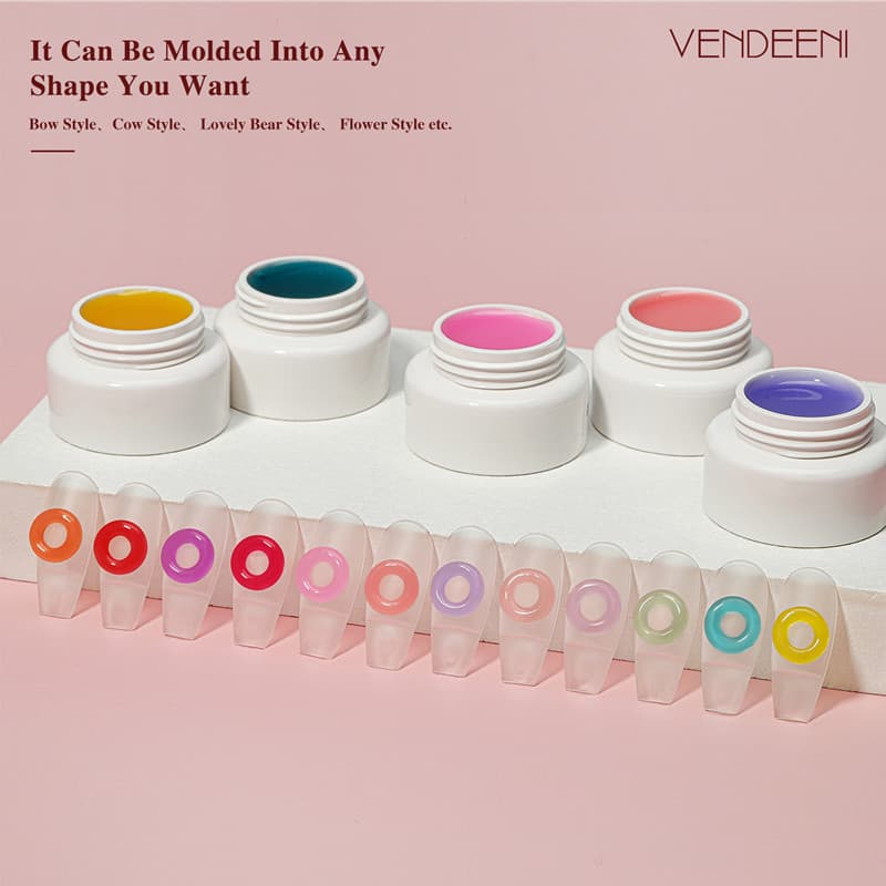 3D gummy carving glue model modeling glue three-dimensional transparent light therapy glue manicure pinch glue gel nail salon special