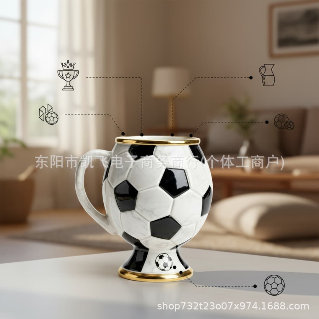 Cross-border Hot Selling World Cup String Flag Mug Decorative Cup Hercules Cup Fan Souvenir Football Cup Resin Craft
