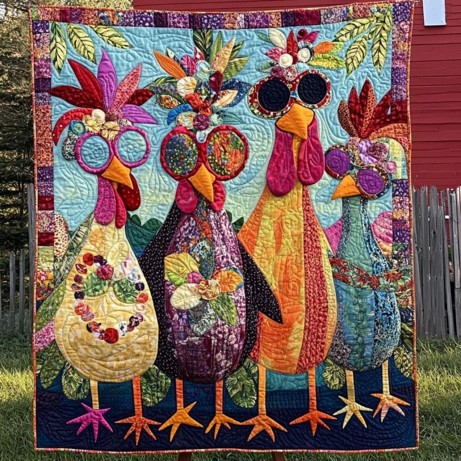 Cross-border Quilted Throw Blanket Chicken Coop Picture Sofa Blanket Home Decoration Blanket Digital Printing Blanket Source Manufacturer Wholesale