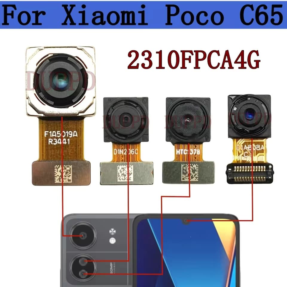 Front and rear camera for Xiaomi Poco C65 2310FPCA4G 2310FPCA4I front