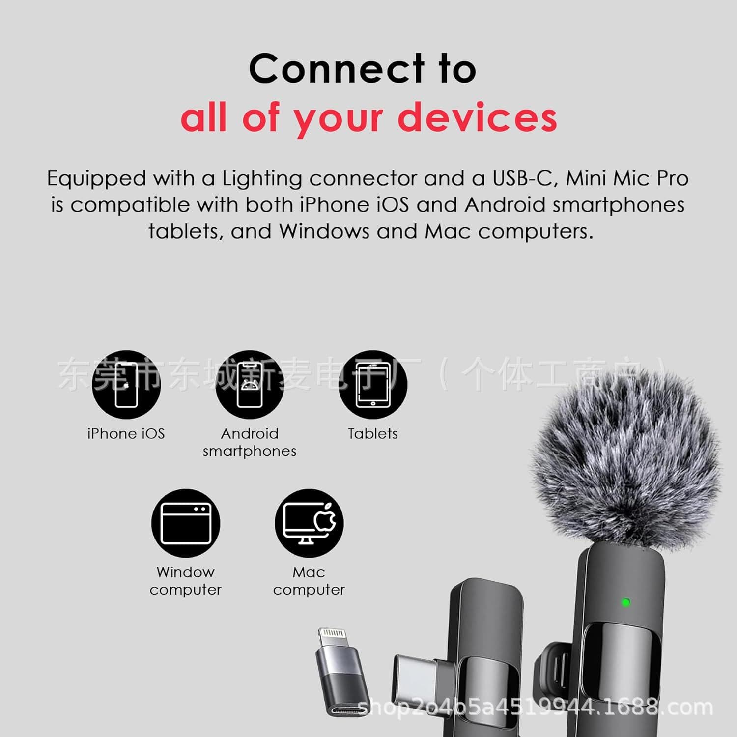 K8K9 Wireless Lavalier Microphone Cross-border Hot-selling K15 3-in-1 Mini Noise-Canceling Microphone for Phone Live Streaming