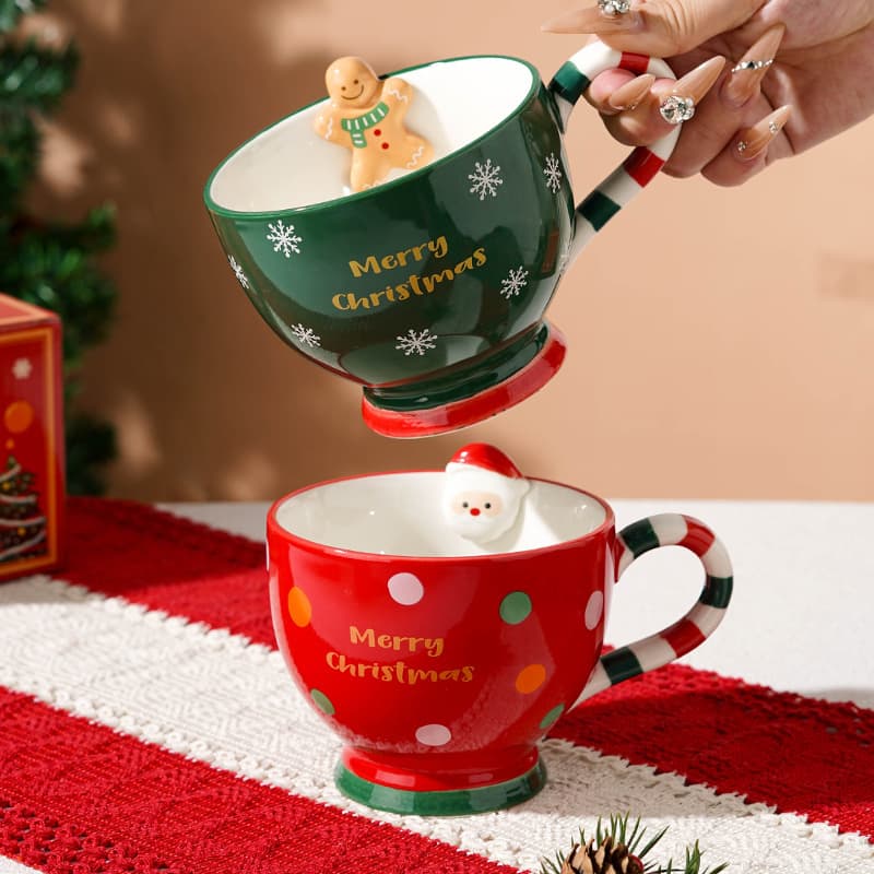 Beautiful Christmas gift: Large capacity, high-temperature resistant ceramic breakfast mug for couples, high-end, exquisite, and sophisticated style for girls.