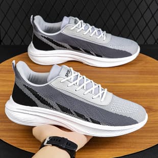 Lightweight Breathable Mesh Men's Shoes, Autumn Soft Sole Cross-border Sports New Cold-bonded Shoes, Outdoor Comfortable Running Shoes