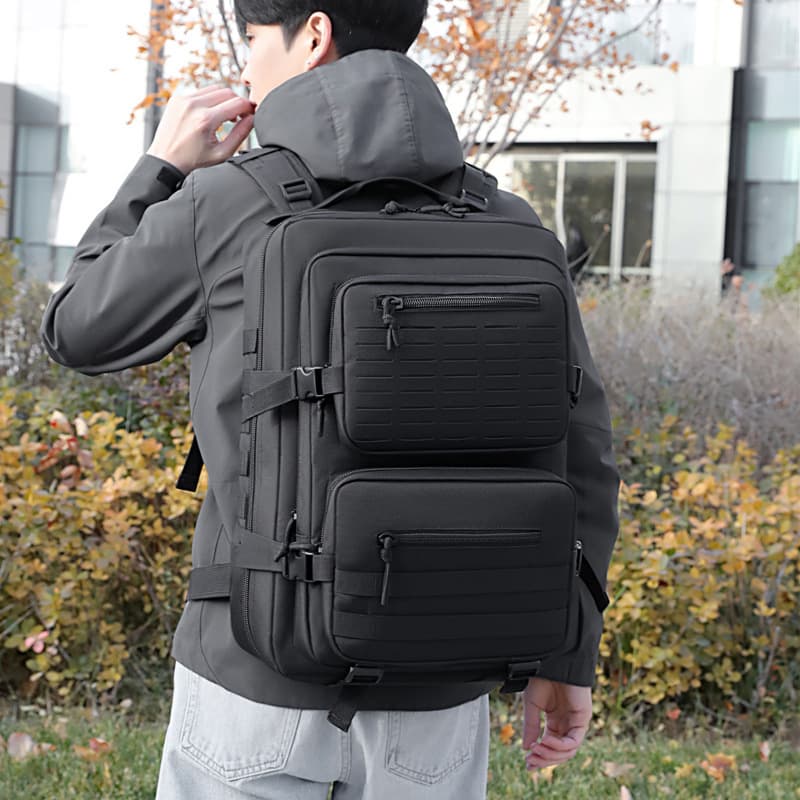 Custom Outdoor Sports Hiking Camping Backpack, Multifunctional Military Tactical Backpack with External Attachments