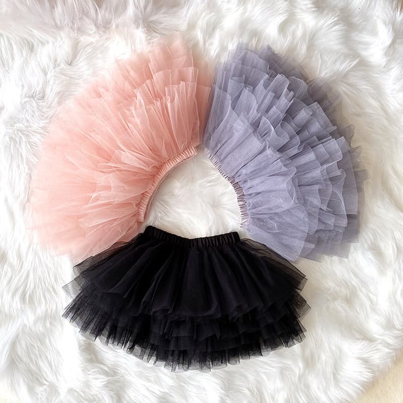 In-stock INS girls' half skirt, six-layer tulle baby birthday cake skirt, Children's Day princess mini puff dress.