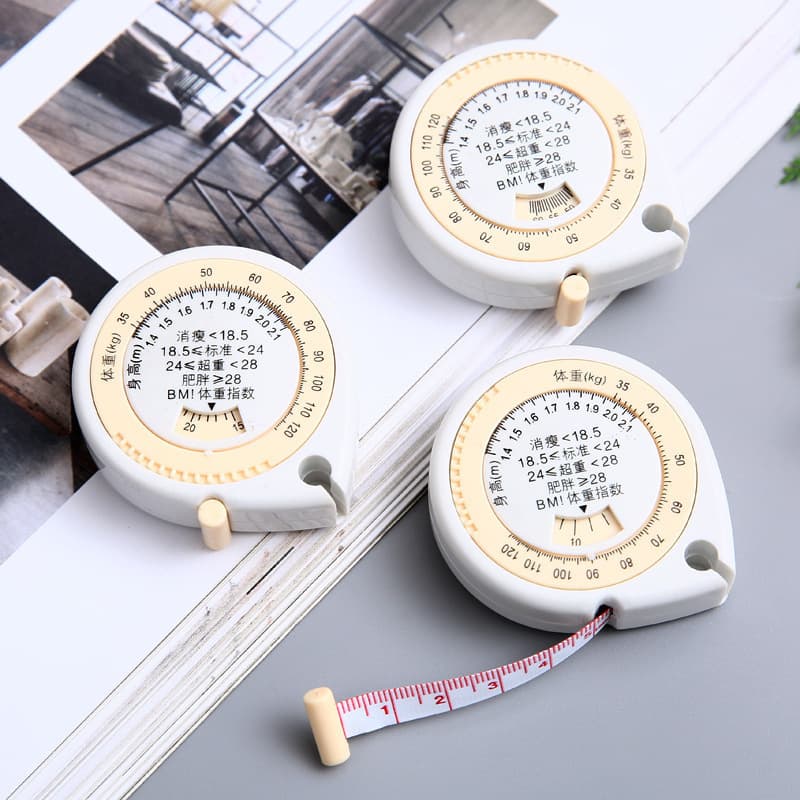 Teardrop-shaped Automatic Retractable Tape Measure, Health Waist Measurement Ruler, Mini Portable 1.5M Double-sided Soft Tape