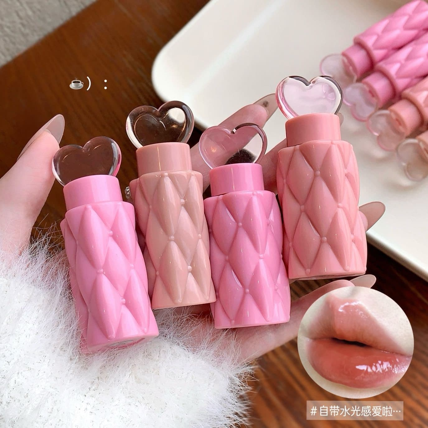 kodyboll Mirror Water Gloss Lip Glaze Spring Atmosphere Watery Korean Pure Desire White Boiling Water Lipstick Cross-border Makeup