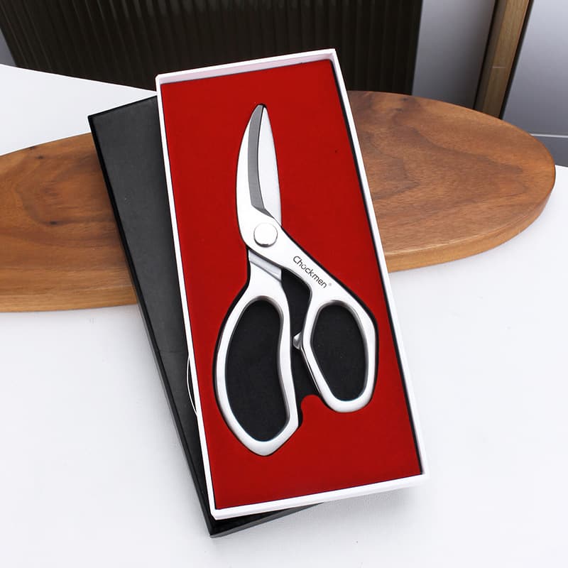 Chockmen Stainless Steel Crescent Strong Kitchen Scissors Multi-purpose Meat Vegetable Baby Food Chicken Bone Scissors