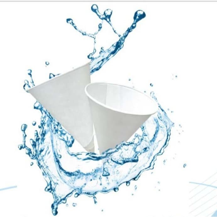 Conical Paper Cups / Airport Pointed Bottom Conical Paper Cups / Triangular Disposable Water Cups for Exhibition Halls and Business Offices