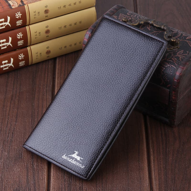 Men's Business Trendy Creative Dollar Bill Long Wallet Ultra-Light No Buckle Multi-Card Slot Open Buckle Factory Direct