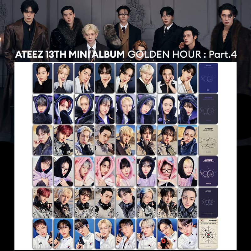 ATEEZ 'GOLDEN HOUR Part.4' Album Card, Special Card, Signed Card, Music Show Card, Merchandise