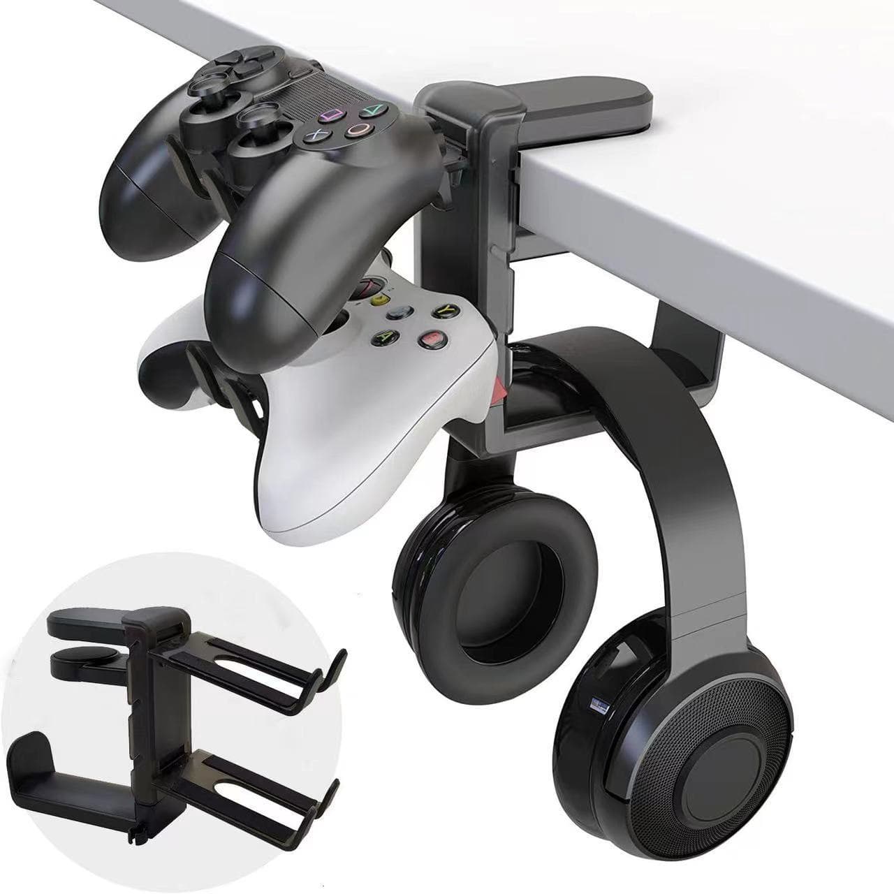 Amazon Best-Seller Custom Molded 360-Degree Rotatable Headphone Stand with PS5 Controller Holder