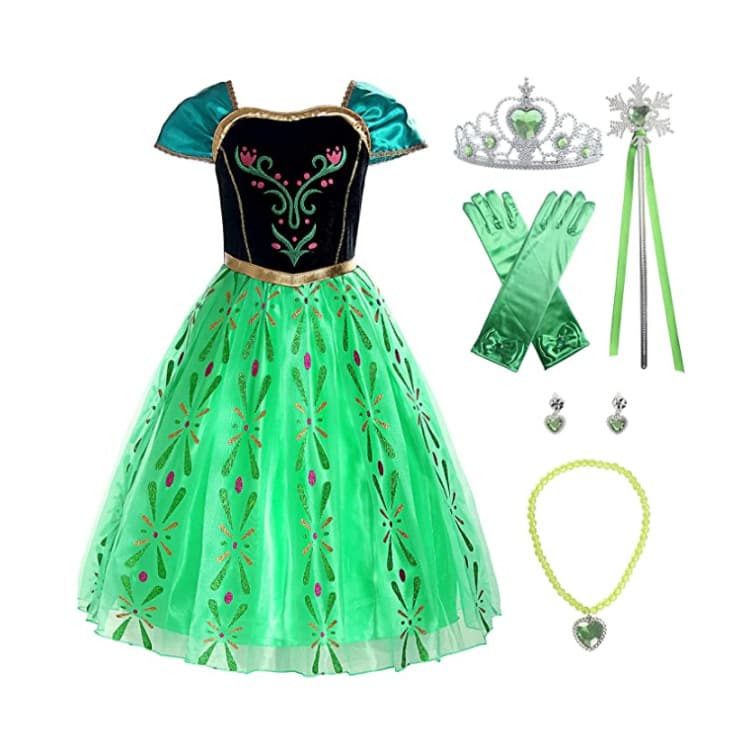 Cross-border Frozen Elsa Anna Princess Dress Girls Birthday Dress Halloween Cosplay Costume