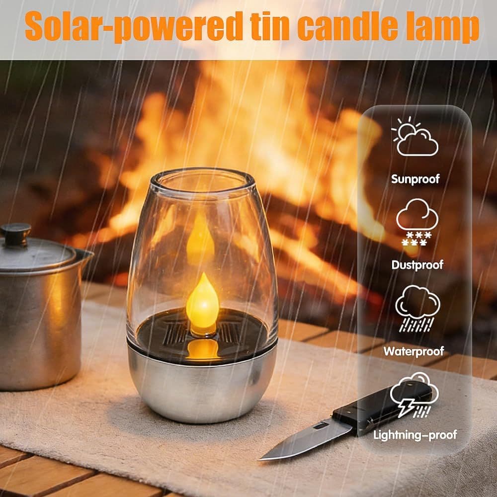 Solar Candle Light, Outdoor Light, Courtyard Light, Holiday Decorative Light, Home LED Candle, Balcony Decorative Landscape Light