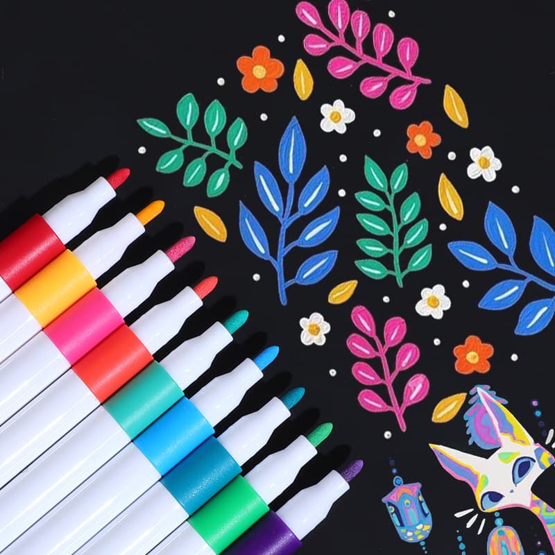 Acrylic markers, paper-proof for painting, children's paintbrushes, barrel color marker gift box, watercolor pen wholesale