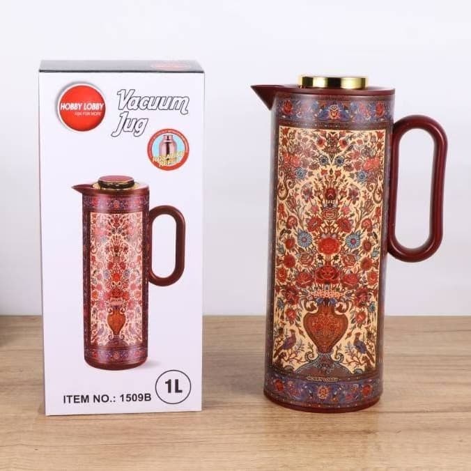 Vacuum Flask Arabic Insulated Water Bottle Portable Glass Liner Thermos Ethnic Style
