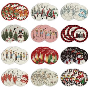 Cross-border Temu Amazon Christmas Snowman Round Placemat Kitchen Dining Table Decorative Heat Insulation Mat Table Mat