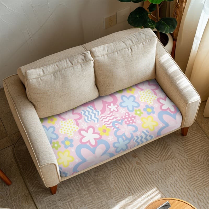 Cross-border Amazon Home Sofa Cover Sunflower Zebra Pattern Retro Pattern Sofa Cushion Cover Minimum Order One Piece