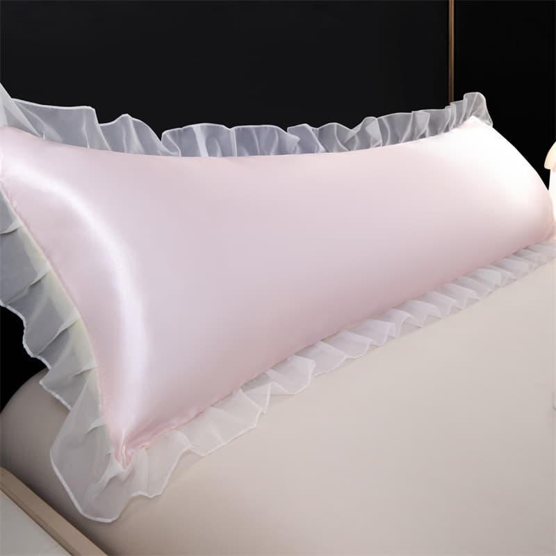 Manufacturer Factory Store, 2025 New Princess Style Summer Ice Silk Pillowcase, Double Couples Pillowcase, Extra-Long Pillow