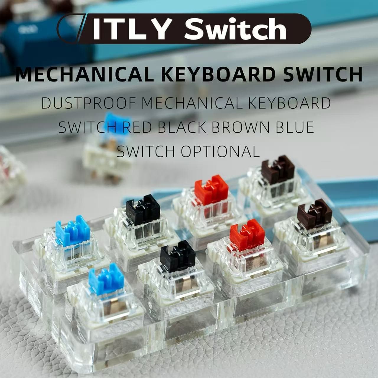 iTLY Mechanical Keyboard Switch Linear Switch Black Switch Brown Switch Red Switch Blue Switch for DIY Keyboard
