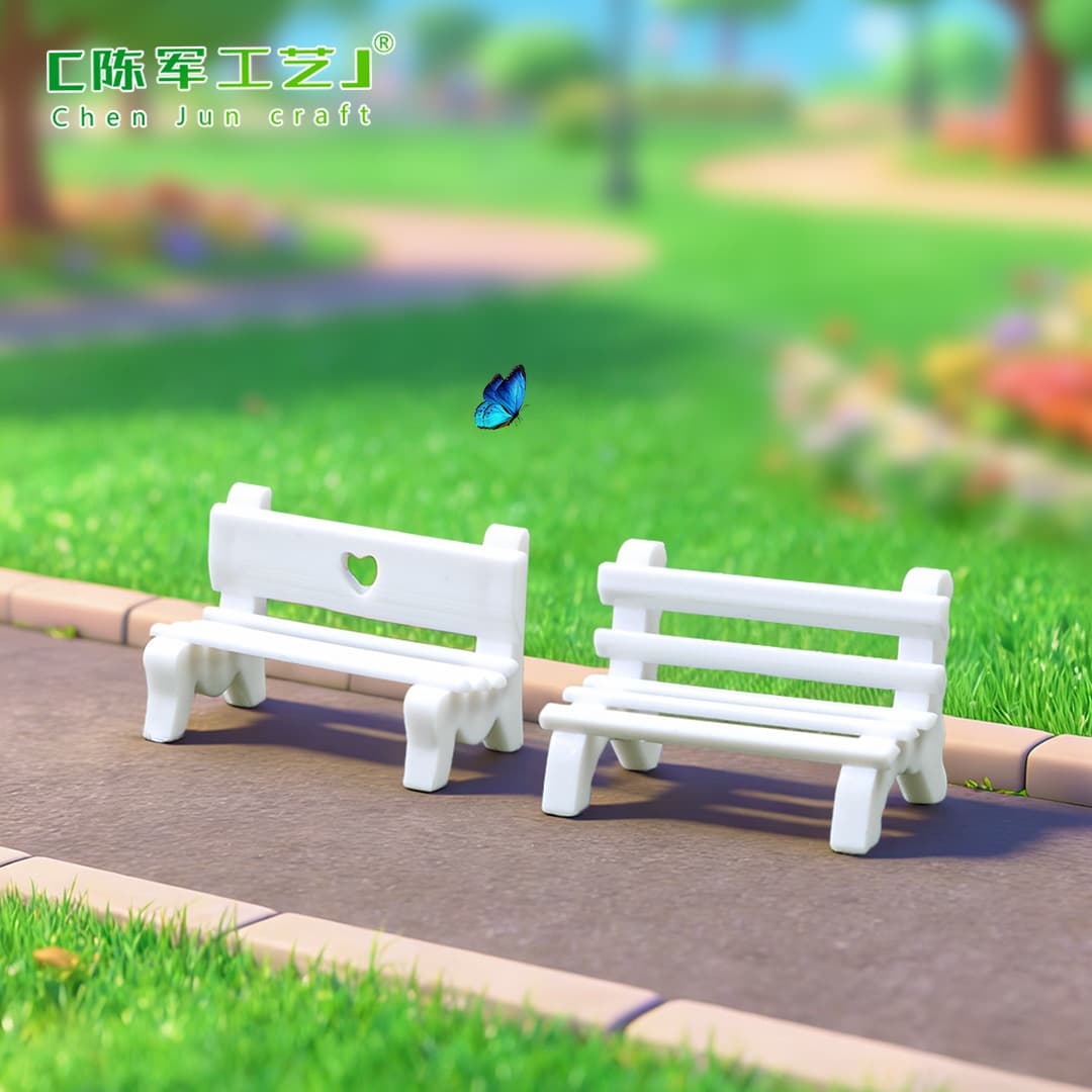 Love Leisure Chair Moss Micro Landscape DIY Accessories PVC Small Chair Miniature Decoration Psychological Sand Tray Accessories