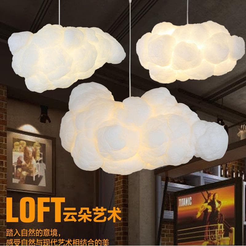 Cloud Lamp Chandelier Cotton Clothing Store Window Bedroom Cloud Decoration White Cloud Lamp Cloud Lamp Net Red Cloud Chandelier