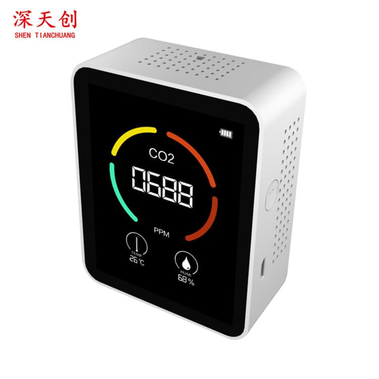 Carbon dioxide gas detector, indoor/household CO2 concentration meter, alarm, temperature and humidity meter, gas tester