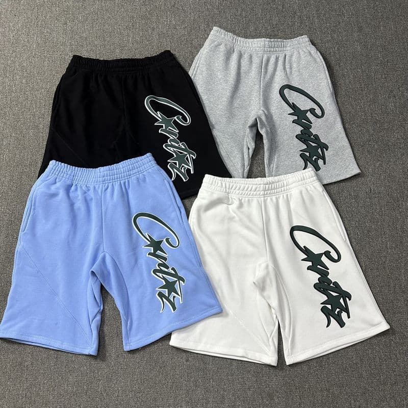 Corteiz Classic Alcatraz Summer New Street Style Loose Casual Trendy Brand 3D Printed Hip-Hop Shorts